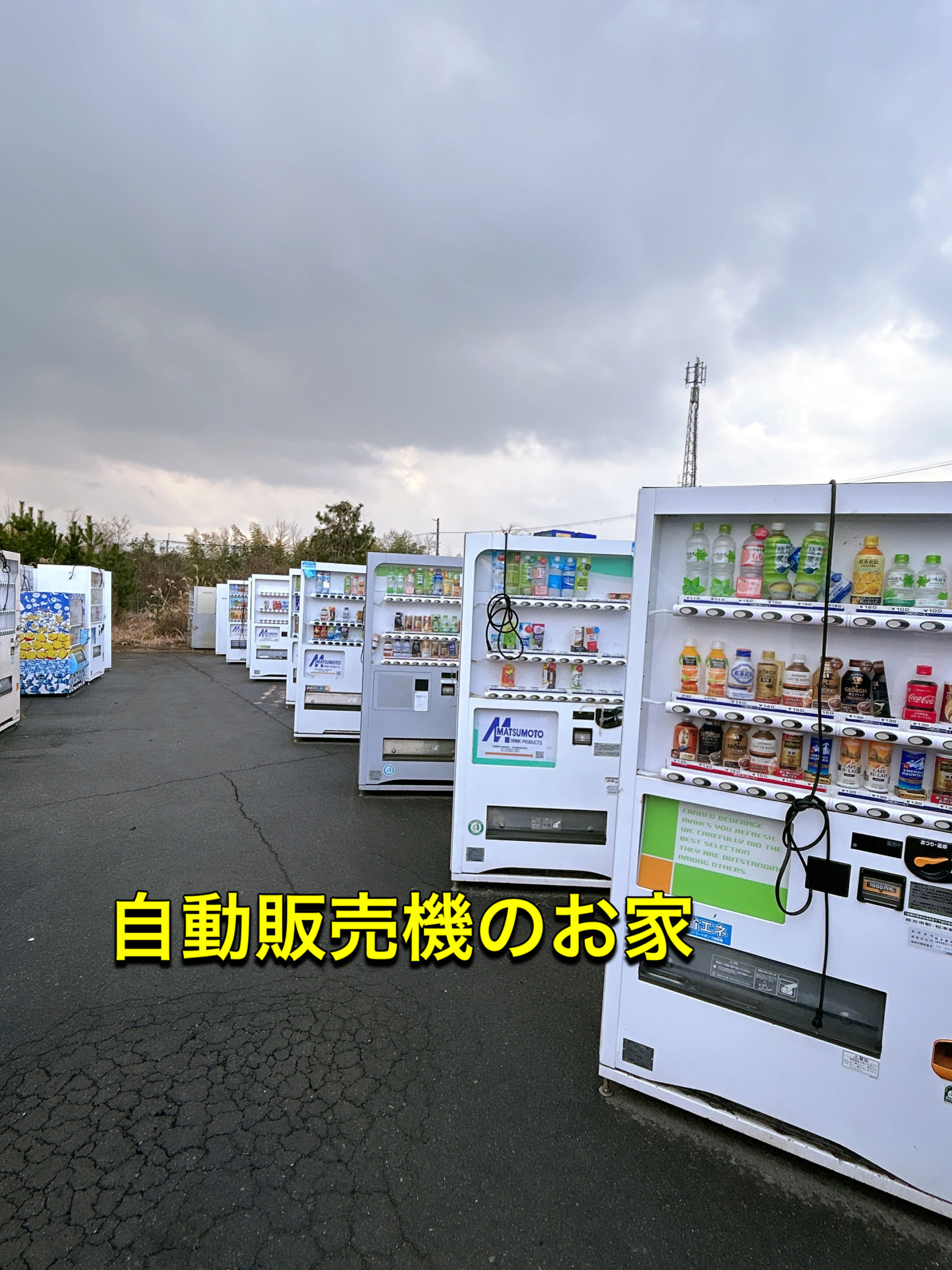自動販売機の保管所へ - 松本鉱泉株式会社